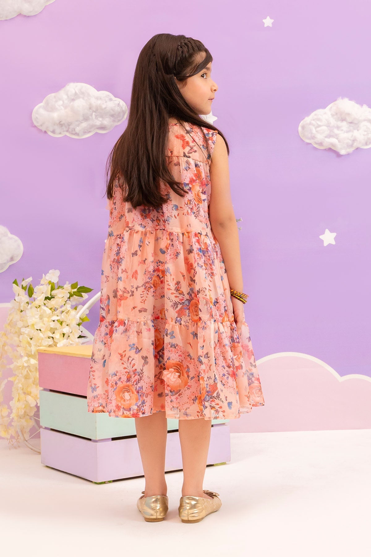 Ochre Clothing Printed Chiffon Dress