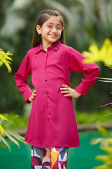 Ochre Clothing Girls Full Suits Georgette Hand Work 2 Pc Suit