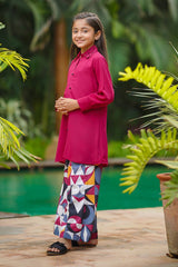 Ochre Clothing Girls Full Suits Georgette Hand Work 2 Pc Suit