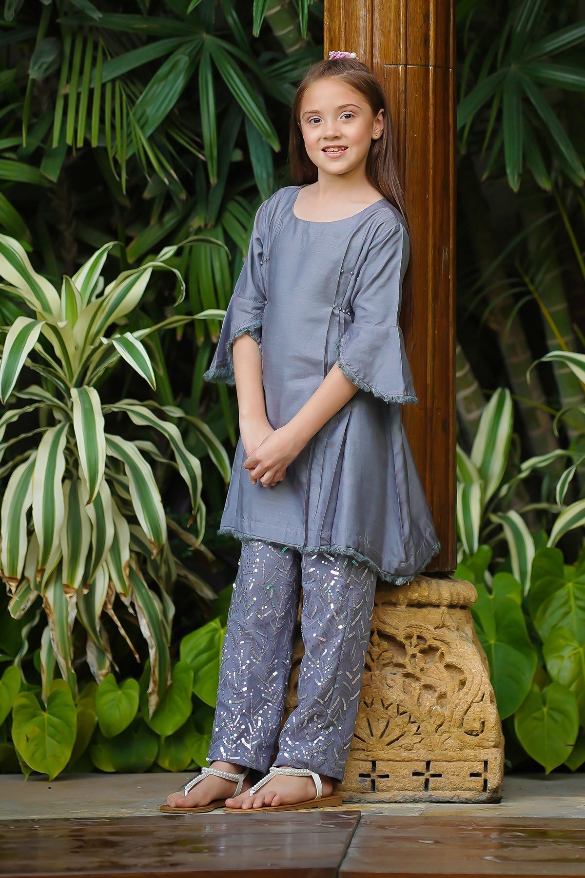 Ochre Clothing Cotton Silk Embellished 2 Pc Suit