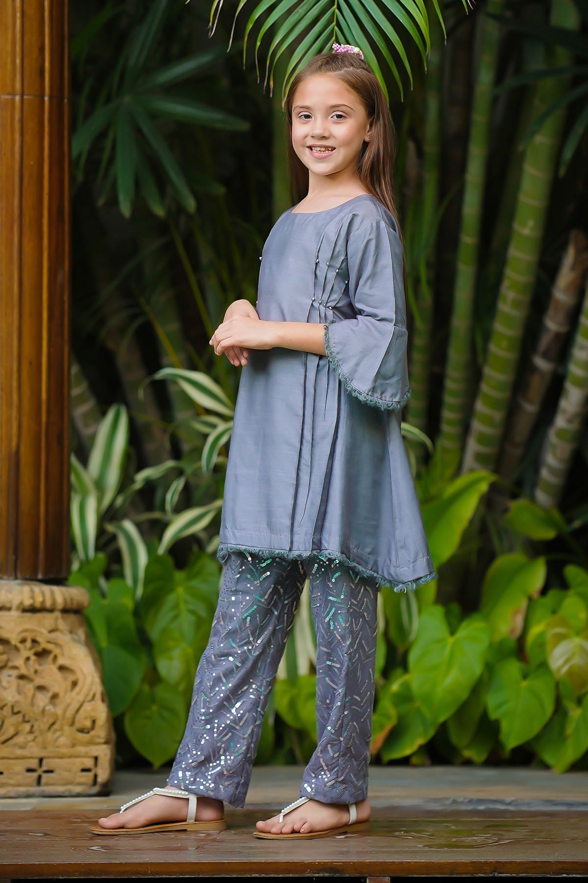 Ochre Clothing Cotton Silk Embellished 2 Pc Suit