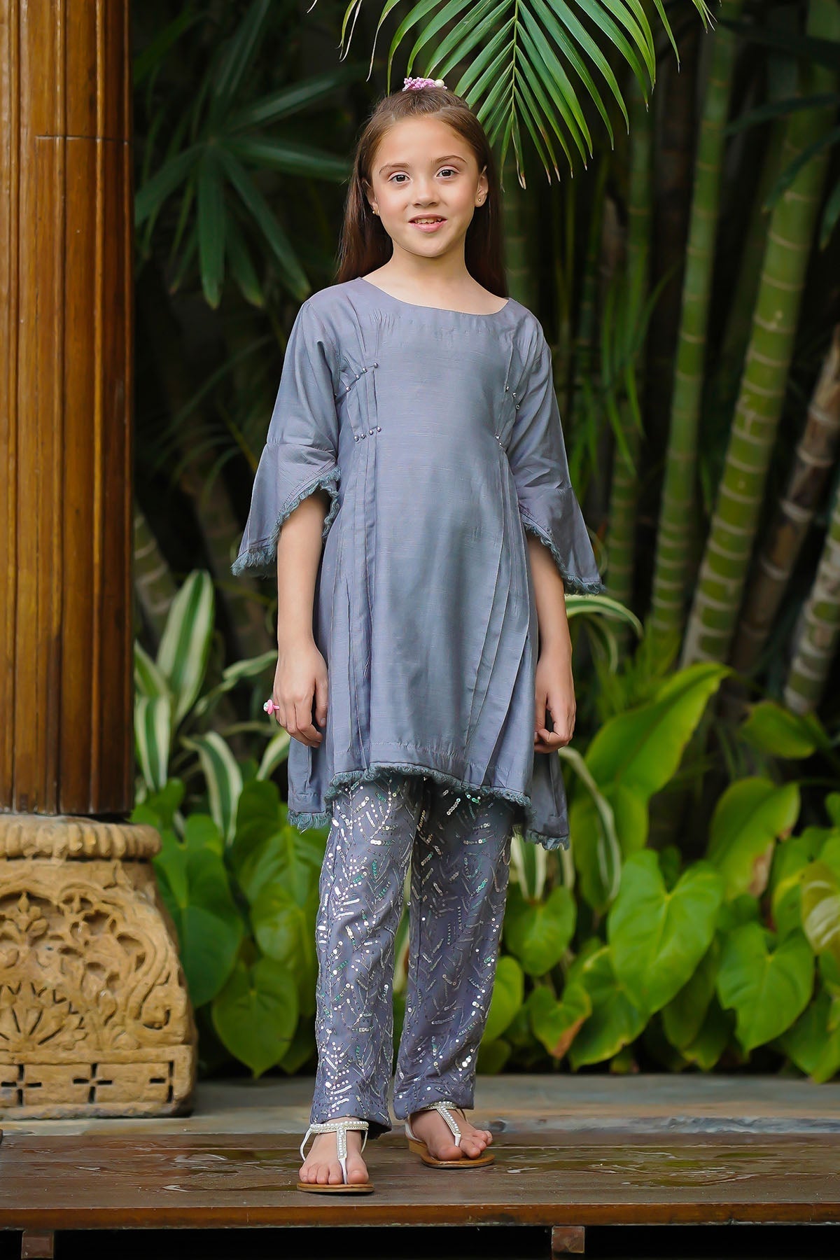 Ochre Clothing Cotton Silk Embellished 2 Pc Suit