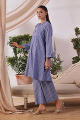 Ochre Clothing Chambray Cotton Women's 2 Pc Suit