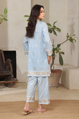 Ochre Clothing Rod Silk Block Printed Women's 2 Pc Suit