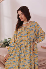 Ochre Clothing Women's Boski Linen Printed Dress