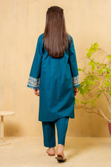 Ochre Clothing Girls Co-ords Cotton Embroidered 2 Pc Suit
