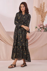 Ochre Clothing Women's Boski Linen Printed Dress