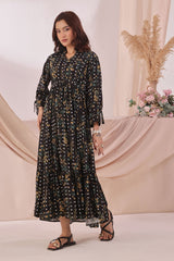 Ochre Clothing Women's Boski Linen Printed Dress