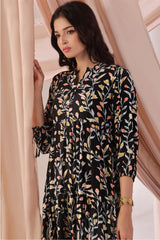 Ochre Clothing Women's Boski Linen Printed Dress