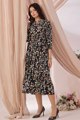 Ochre Clothing Women's Boski Linen Printed Dress