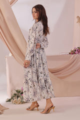 Ochre Clothing Women's Georgette Printed Dress