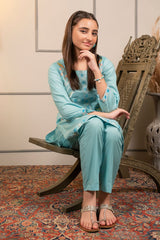 Ochre Clothing Cotton Embroidered 2 Pc Suit