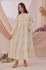 Ochre Clothing Women's Chiffon Printed Dress
