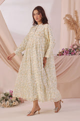 Ochre Clothing Women's Chiffon Printed Dress