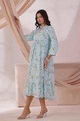Ochre Clothing Women's Chiffon Printed Dress