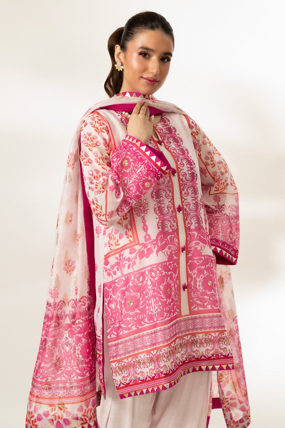 Lux Edit By Zaaviay Stitched Rosy Radiance (Shirt & Duppatta)