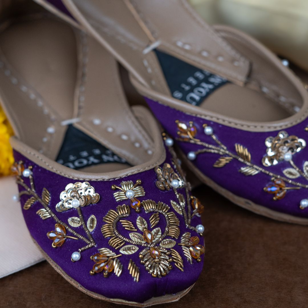 On Your Feets Casual Khussa-Royal Plum