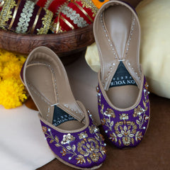 On Your Feets Casual Khussa-Royal Plum