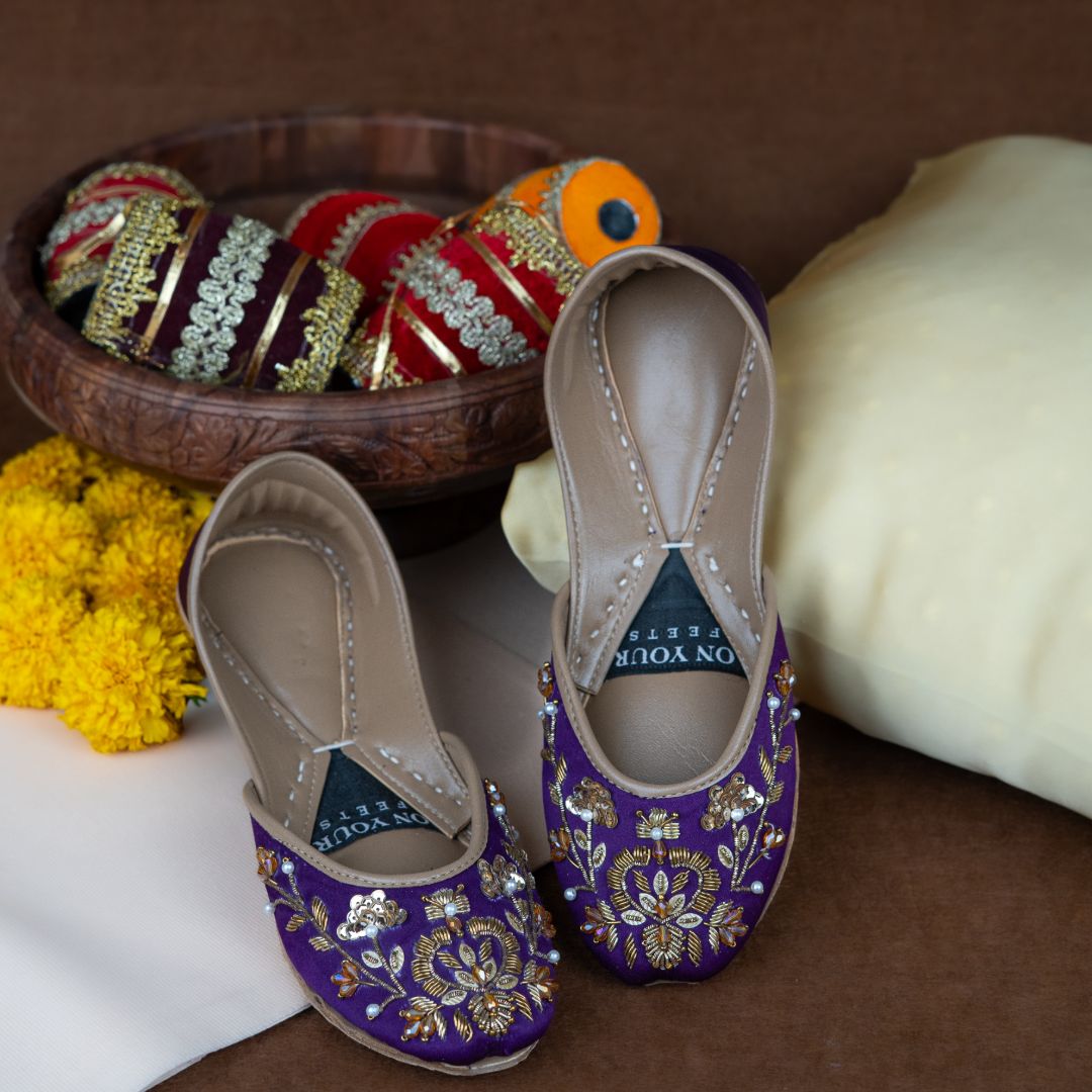 On Your Feets Casual Khussa-Royal Plum