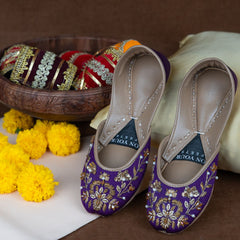 On Your Feets Casual Khussa-Royal Plum