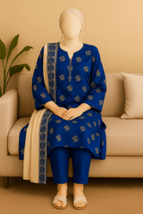 Almeerah Unstitched 3 Piece Luxe Summer Collection'2025-Royal Sapphire Dream