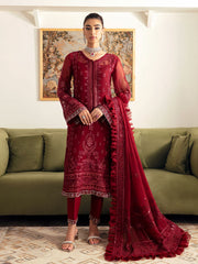 Gulaal Unstitched 3 Piece Emb Chiffon Vol-01 Collection'2023-Ruby GL-EC-23V1-02