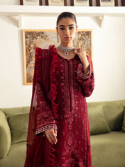 Gulaal Unstitched 3 Piece Emb Chiffon Vol-01 Collection'2023-Ruby GL-EC-23V1-02
