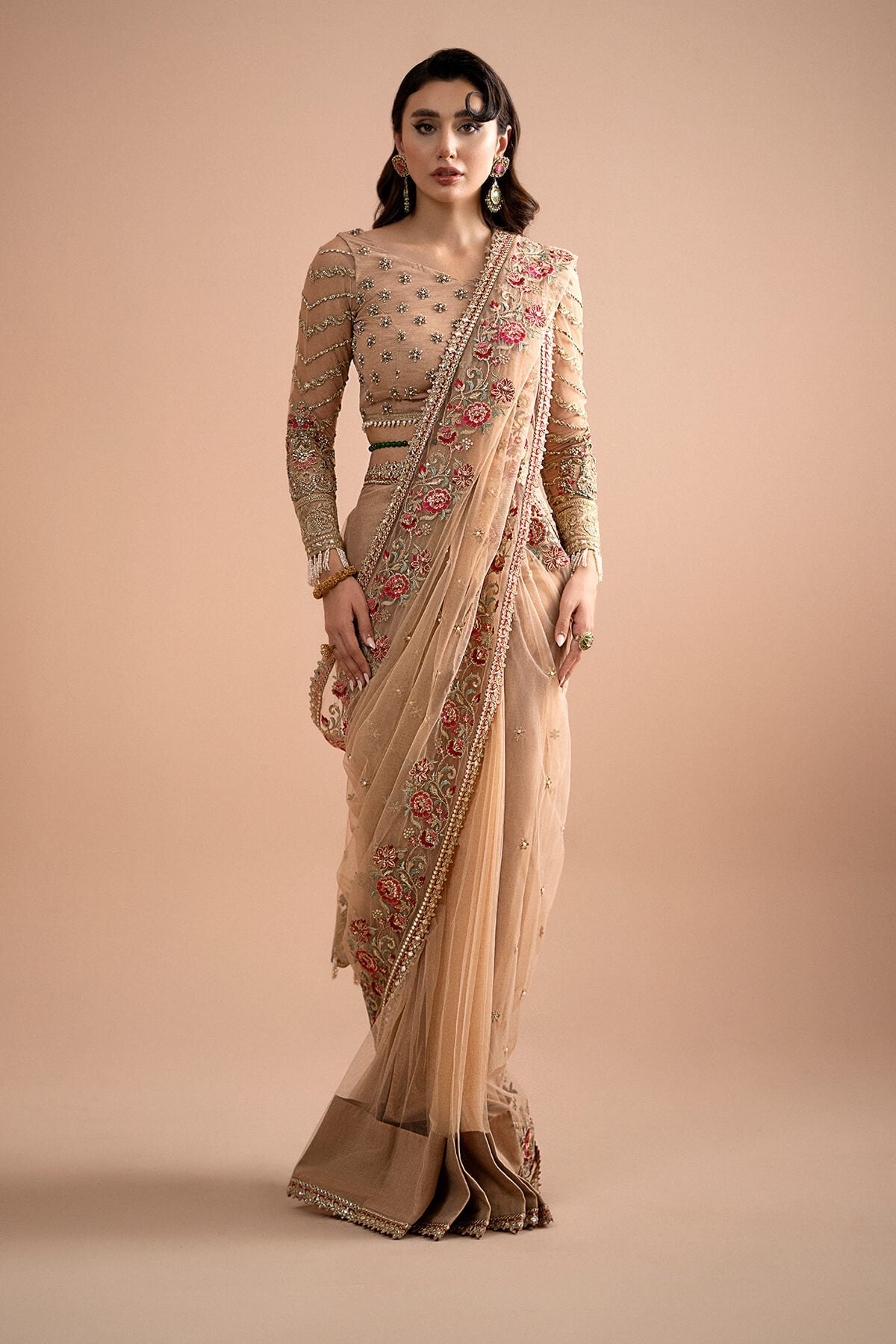 Lumiere By Imrozia Stitched 3 Piece Luxury Saree Collection'2025-S.S 05 Celeste
