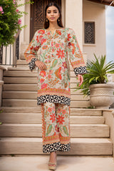 Sada Bahar Stitched Co-Ords Digital Printed Cotton Collection'2025-PS-281-Orange