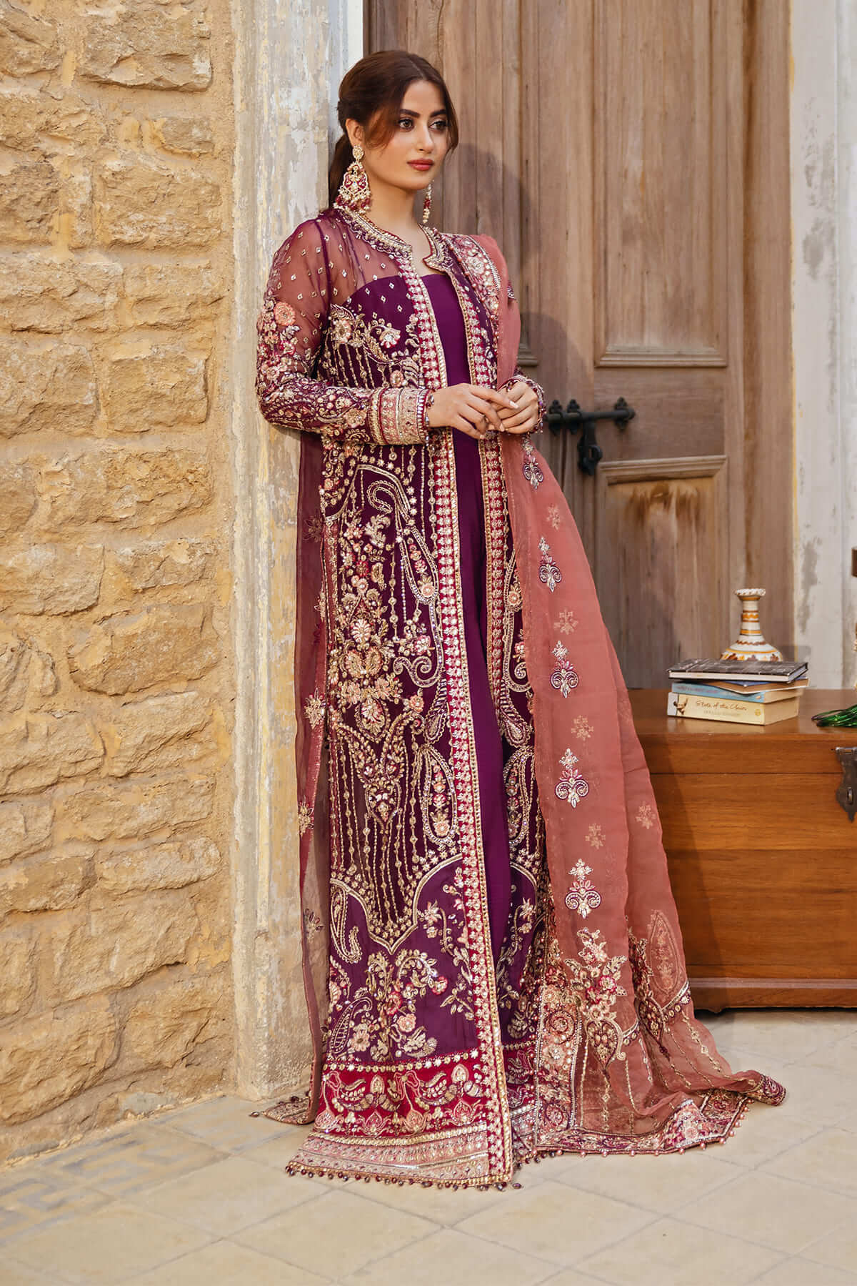 Sajal By Serene Unstitched 3 Piece Bridal Collection'2025-SB-34 Nazakat