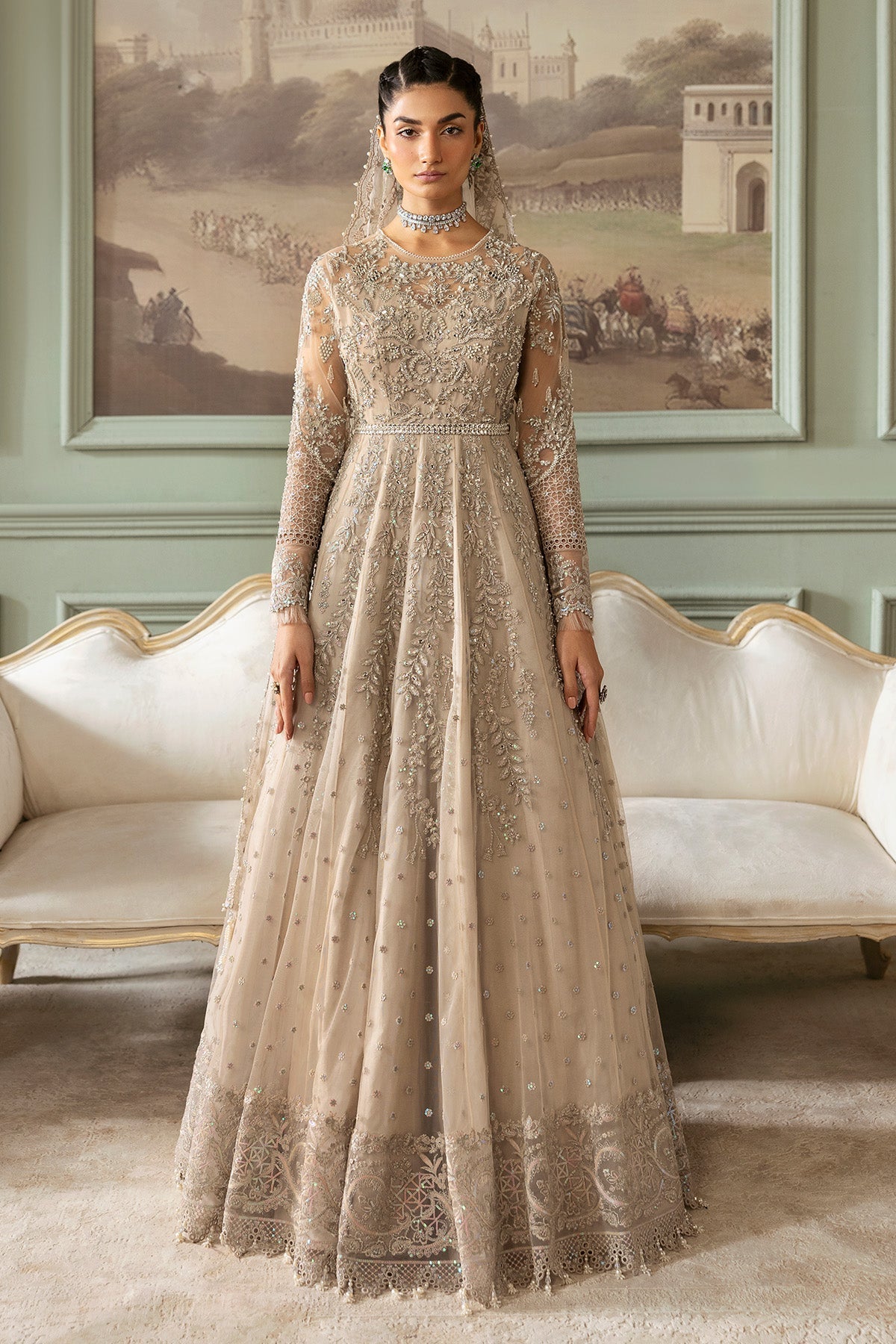 Jashn By Imrozia Serene Unstitched 3 Piece Bridal Collection'2025-SB-40 Tabaan