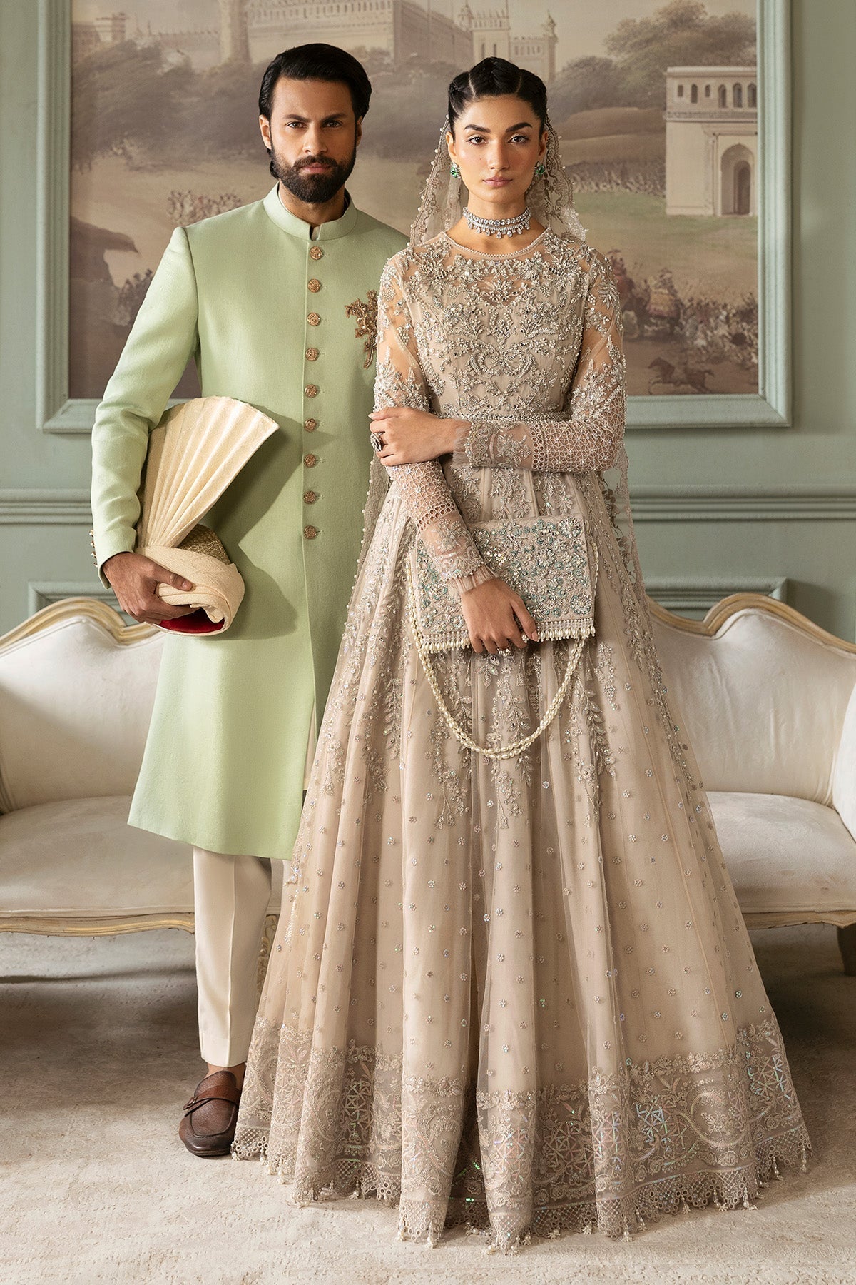 Jashn By Imrozia Serene Unstitched 3 Piece Bridal Collection'2025-SB-40 Tabaan