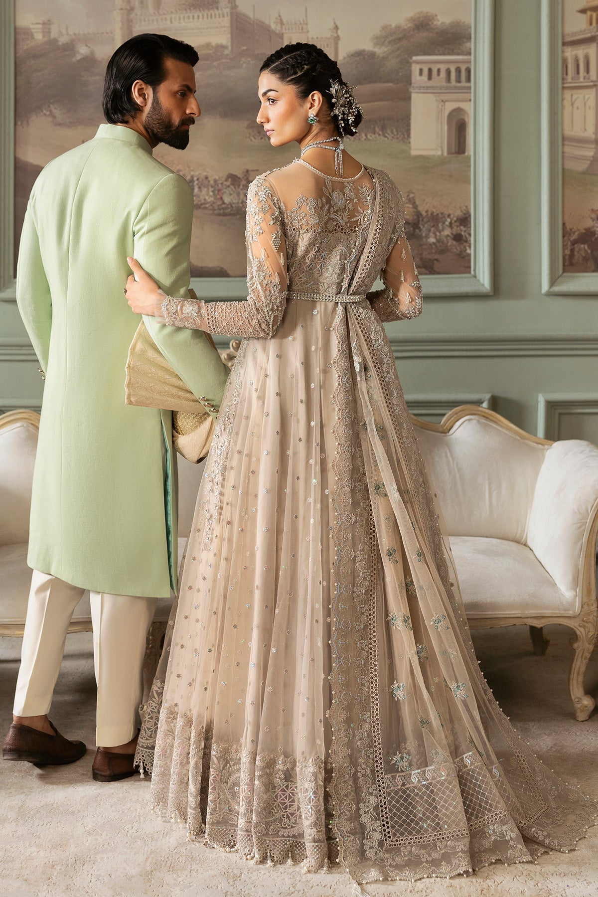 Jashn By Imrozia Serene Unstitched 3 Piece Bridal Collection'2025-SB-40 Tabaan