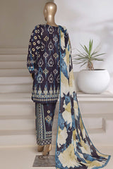 Sada Bahar Stitched 3 Piece Printed Shimmered Cambric Collection'2025-SC-303-BLUE