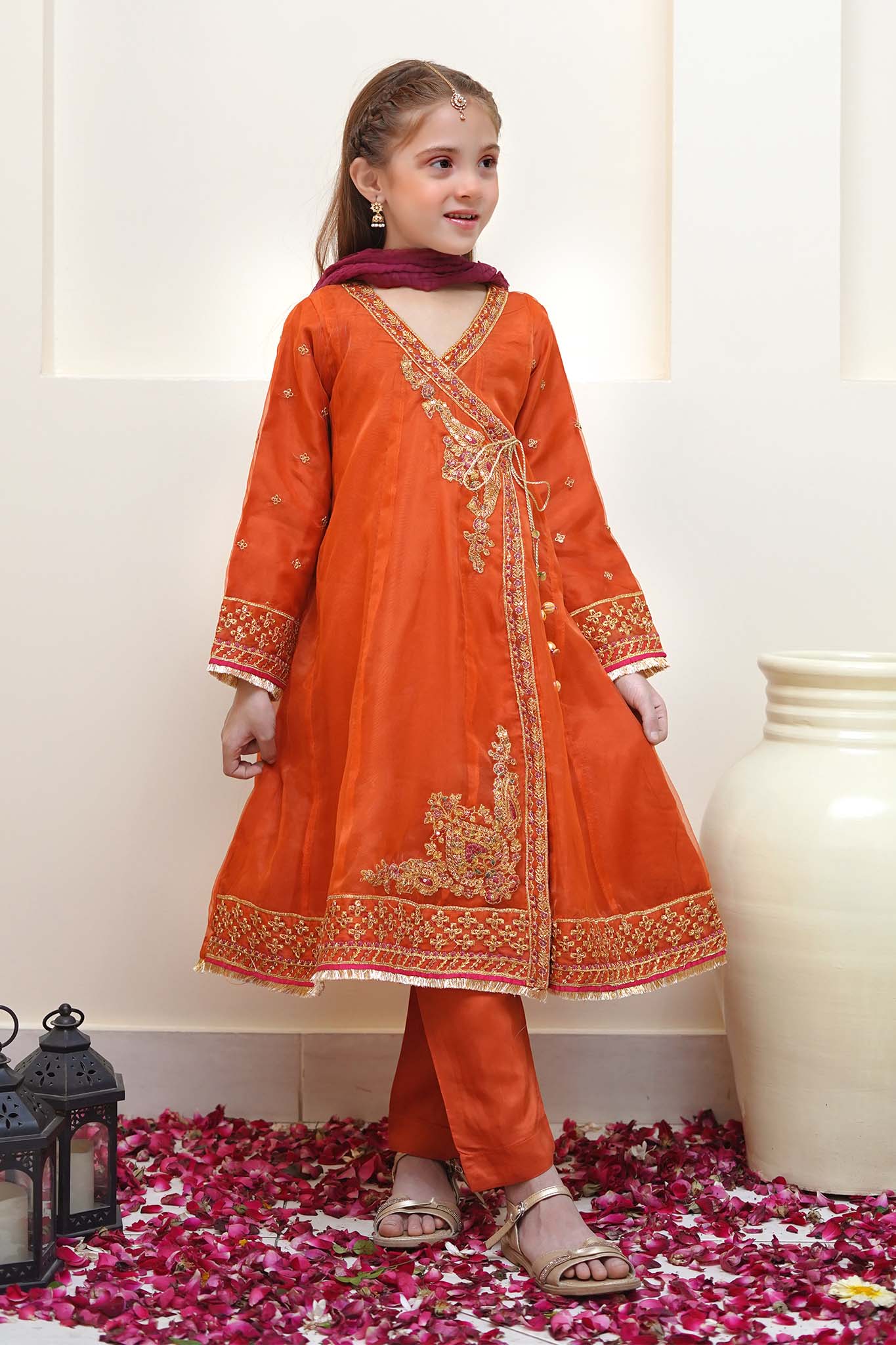 Shanzey Stitched 3 Piece Festive Angrakha Edit Collection'2024-SHK-2203