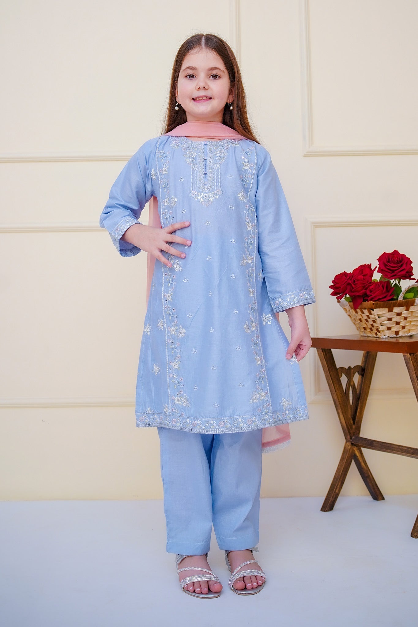 Shanzey Stitched 3 Piece Emb Cambric Edit Summer Collection'2025-SHK-4603