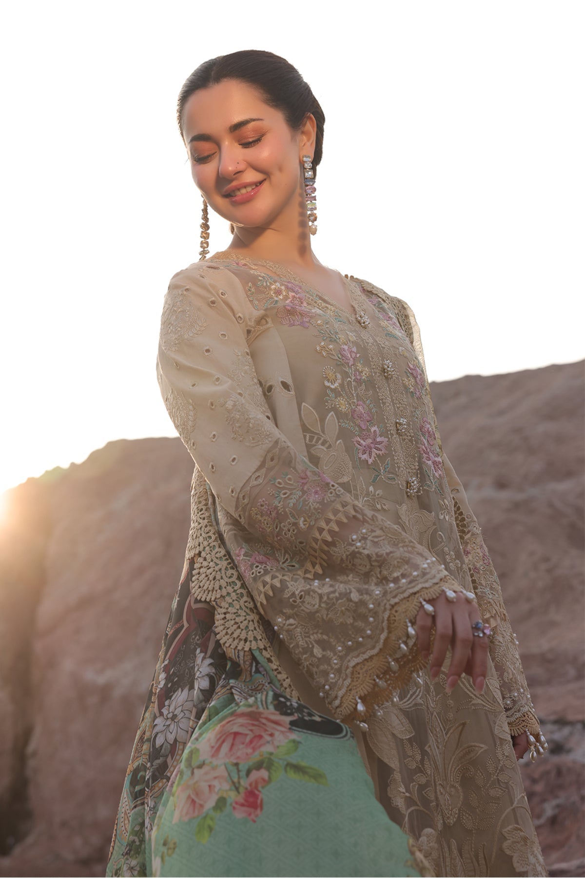 Hania By Imrozia Unstitched 3 Piece Luxury Lawn Collection'2025-SL 83 Ayzal