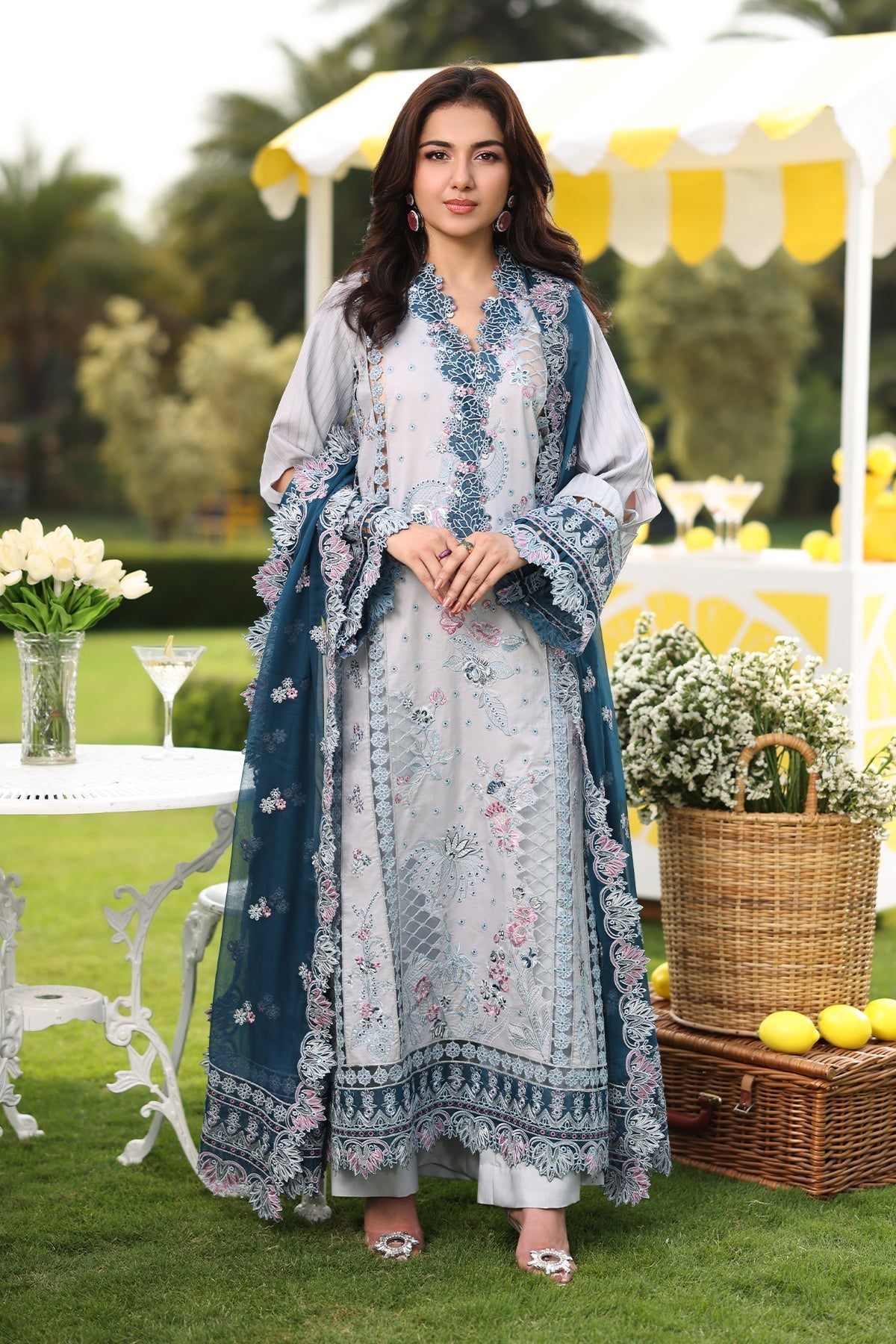 Hayam By Imrozia Serene Unstitched 3 Piece Luxury Eid Lawn Collection'2025-SL 96 MUNIRA