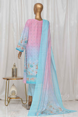 Bin Saeed Stitched 3 Piece Exclusive Printed Lawn Vol-03 Collection-SM-1341-Pink