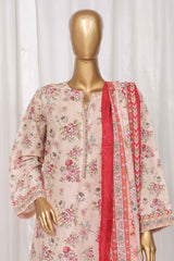 Bin Saeed Stitched 3 Piece Exclusive Printed Lawn Vol-04 Collection-SM-1346-Skin