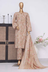 Bin Saeed Stitched 3 Piece Exclusive Printed Lawn Vol-03 Collection-SM-1394-Skin