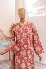 Bin Saeed Exclusive Printed Lawn With Farshi Shalwar Vol-03 Collection'2025-SM-2129-Pink