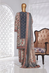 Bin Saeed Stitched 3 Piece Exc Chikankari Lawn Collection'2025-SM-2140-Off White