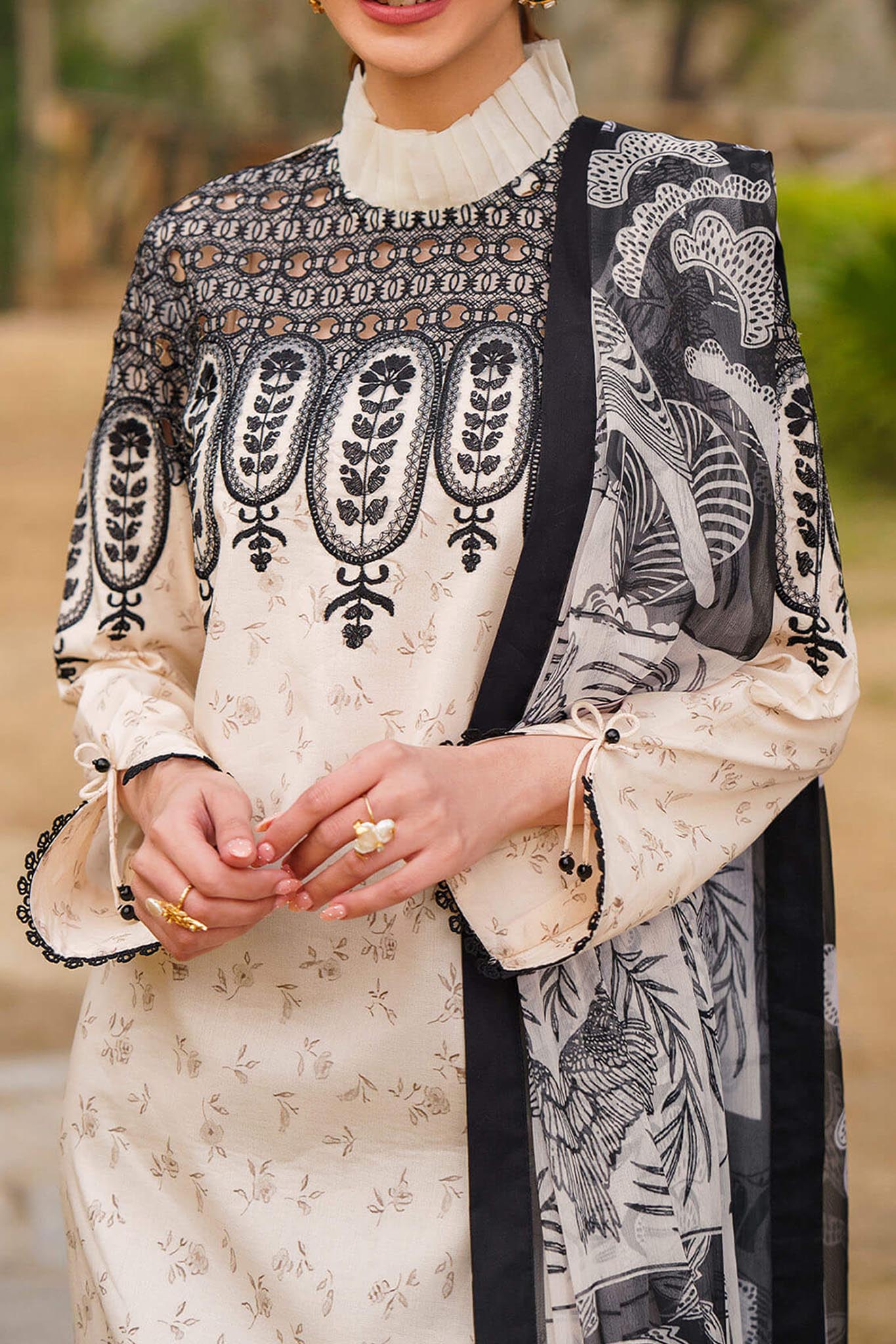 Meraki by Asifa N Nabeel Unstitched 3 Piece Lawn Collection'2024-Snowdrop