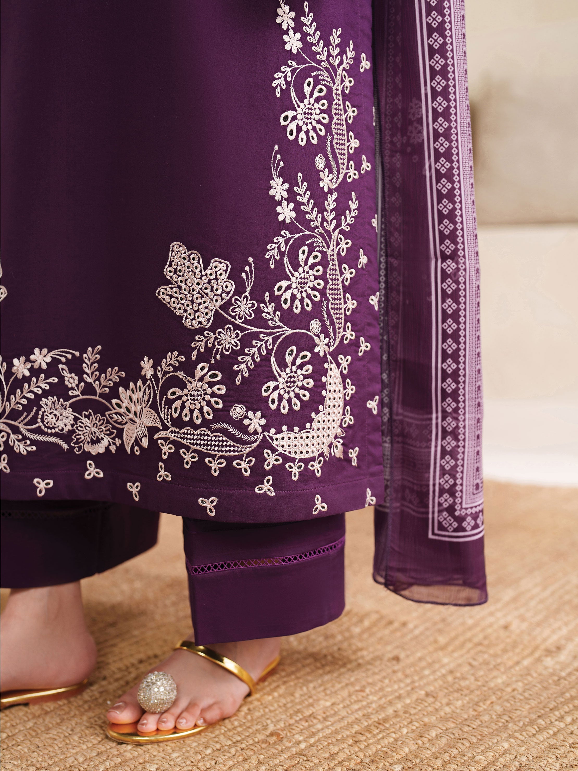 Ayra Solids by Garnet Stitched 3 Piece Collection'2025-Sofia