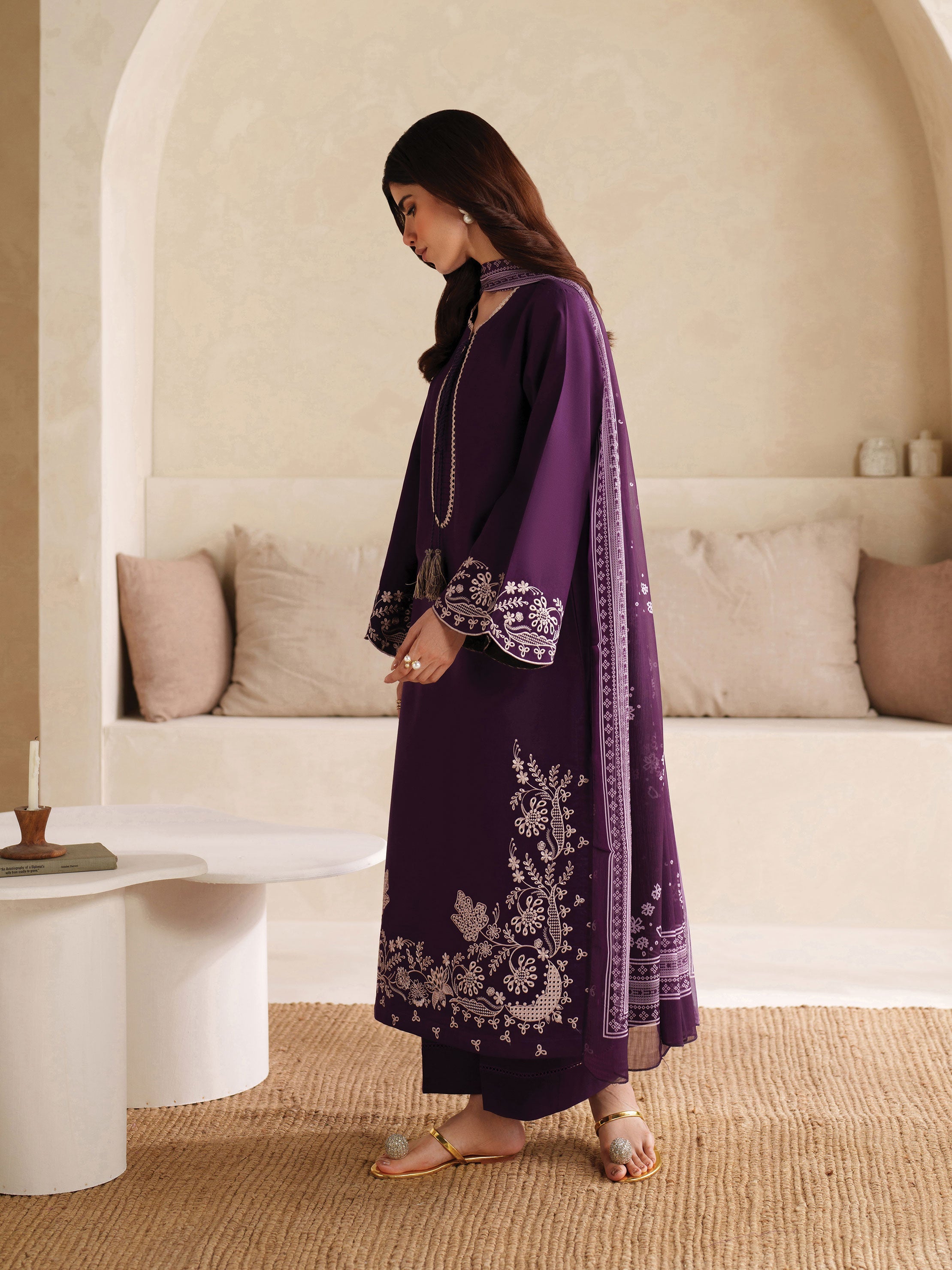 Ayra Solids by Garnet Stitched 3 Piece Collection'2025-Sofia
