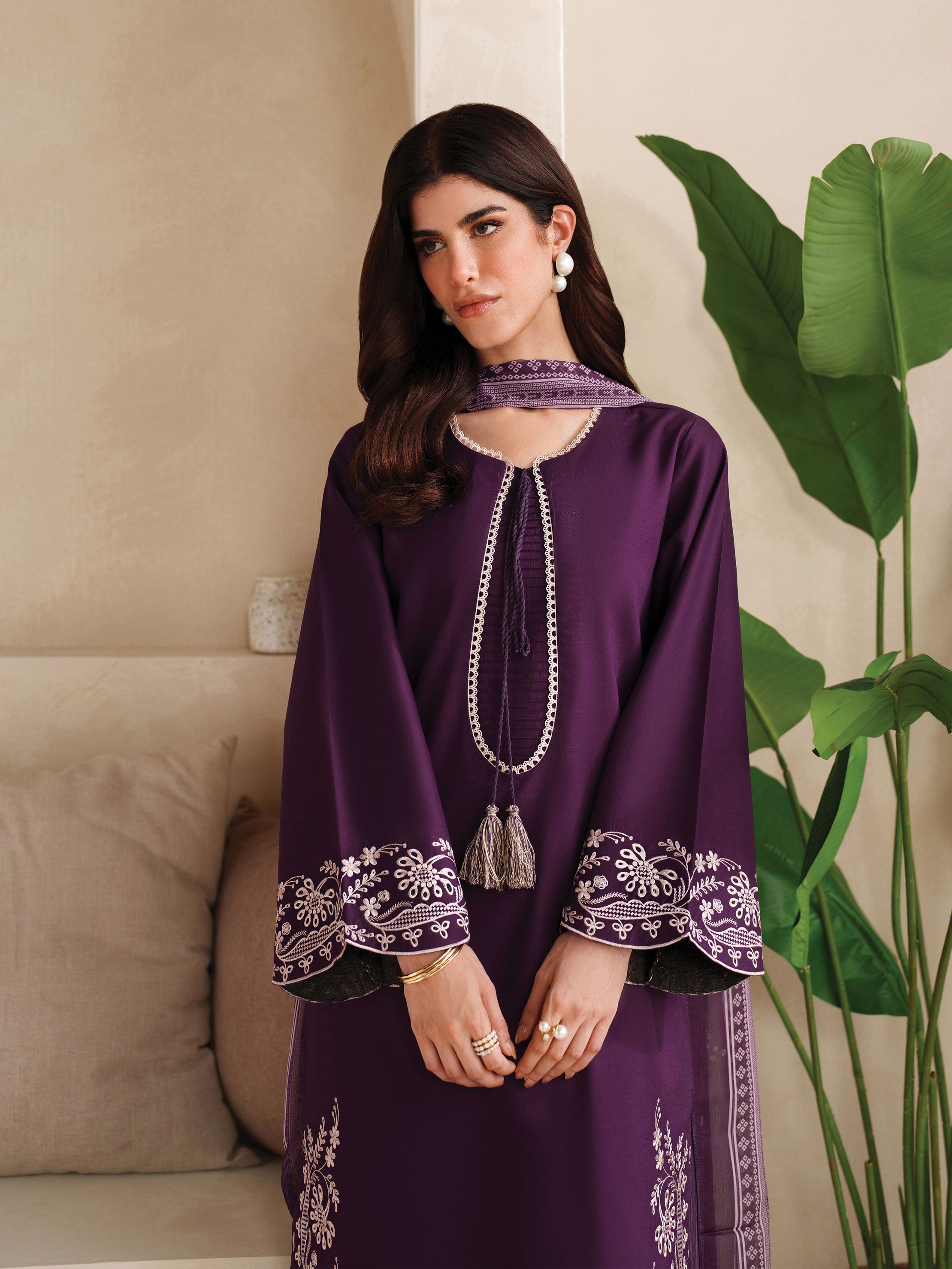 Ayra Solids by Garnet Stitched 3 Piece Collection'2025-Sofia