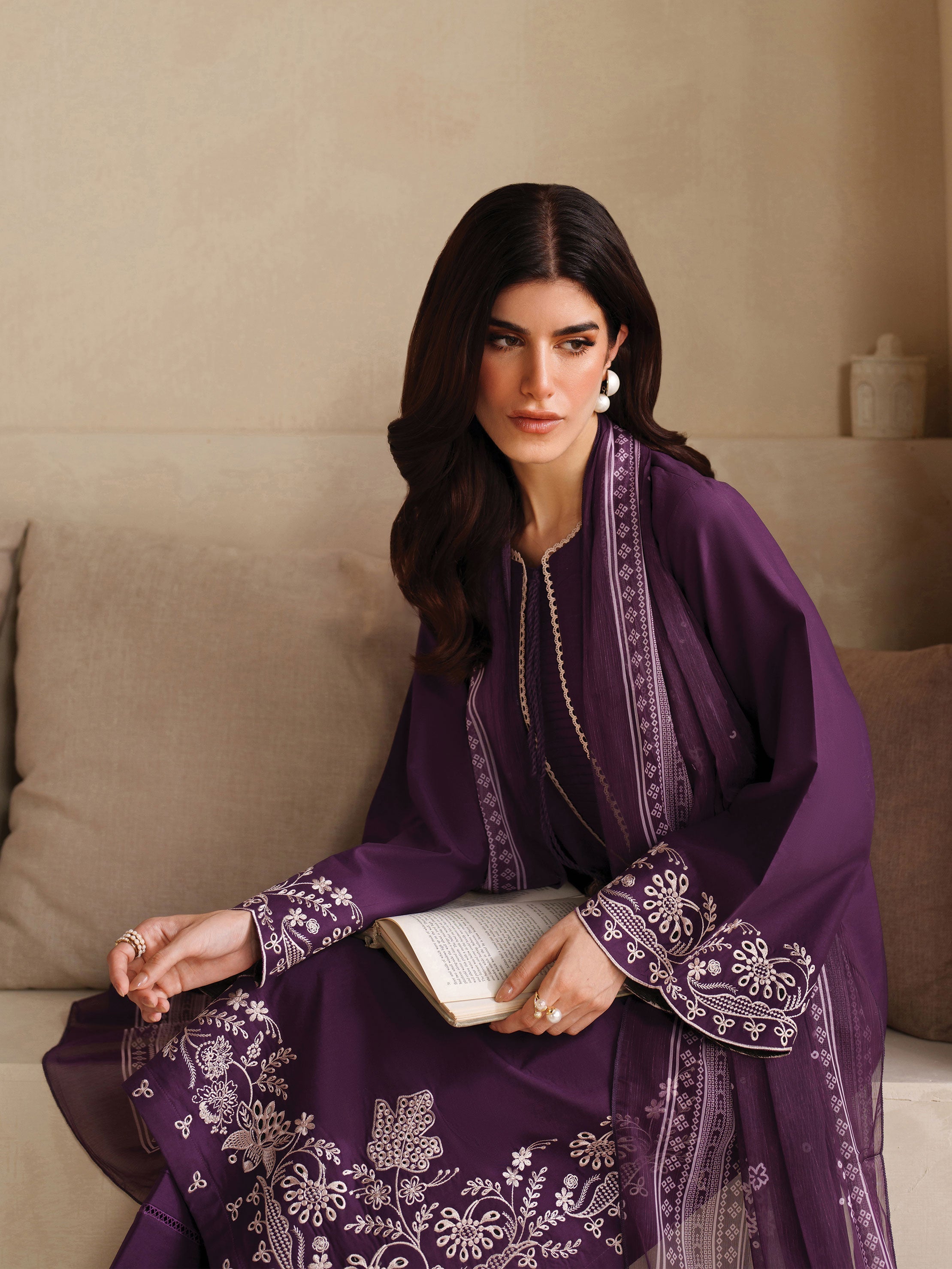Ayra Solids by Garnet Stitched 3 Piece Collection'2025-Sofia