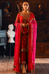 Qarmazi By Zaaviay Stitched Soraya (Three Piece)