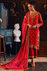 Qarmazi By Zaaviay Stitched Soraya (Three Piece)